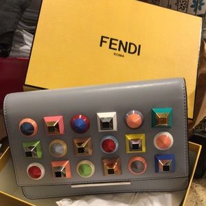 Studded Purse Multicolor Leather Cross Body